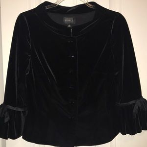 Adrianna Papell Boutique Black Velvet Top